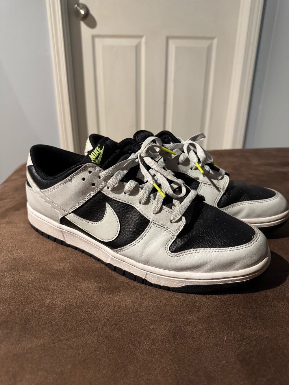 Nike Men’s Low-Top Sneakers — Black, Light Gray & Neon Yellow
